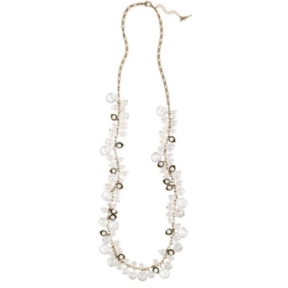 Chloe + Isabel Pearl + Crystal Drops Long Necklace